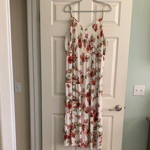 Elegant Floral Print Maxi Dress